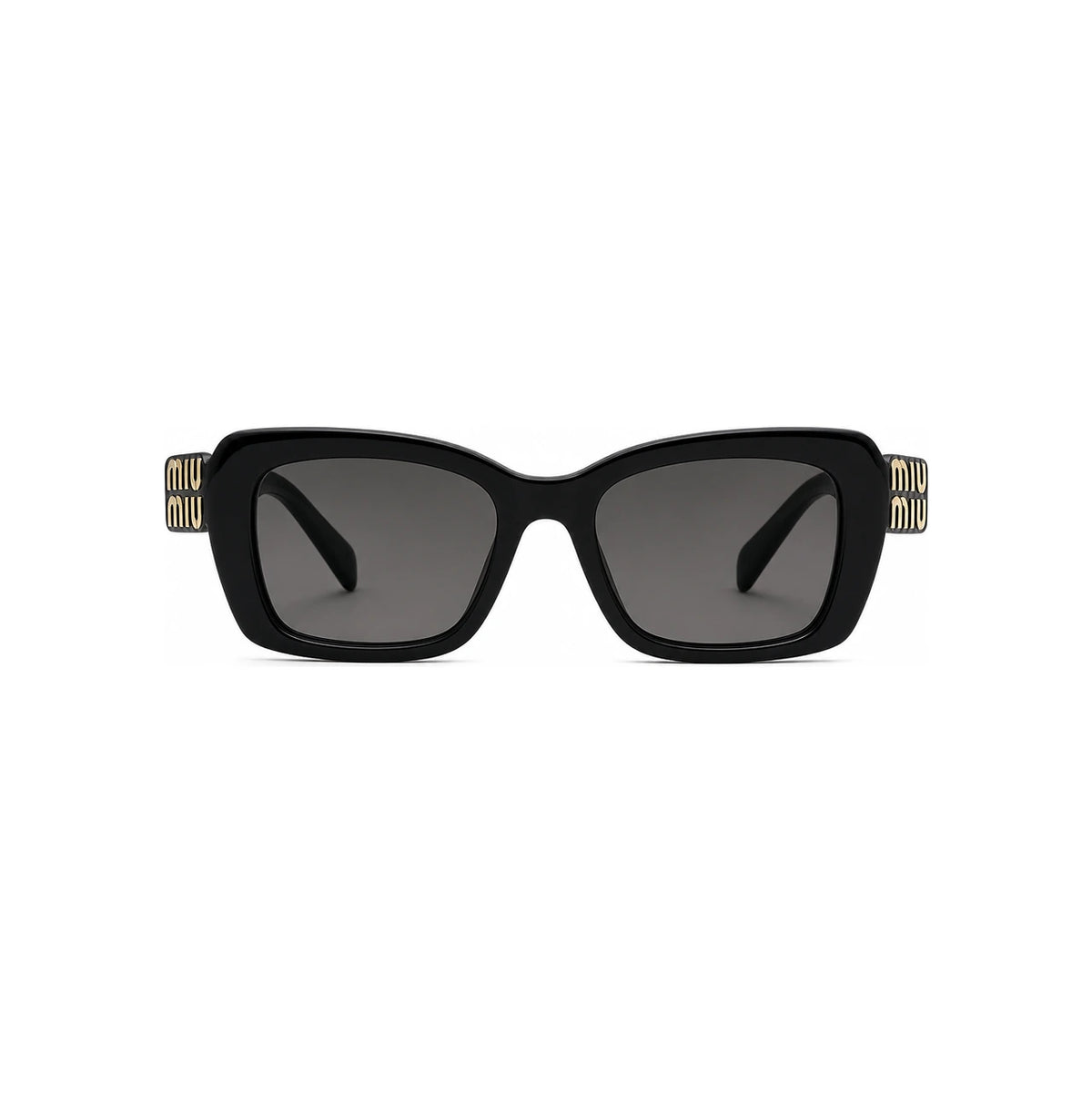 Miu Miu Thick Acetate Square Sunglasses Unisex with Shopping Bag SMU07Y 1AB 5D1