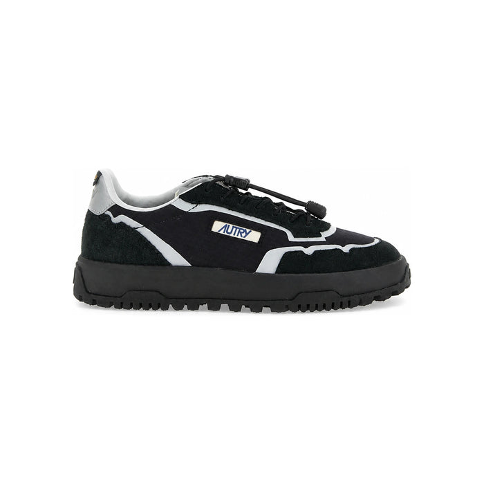 AUTRY Wildpace Low Sneakers Ripstop Nylon Leather LDLM MQ01 BLACK SILVER DOM