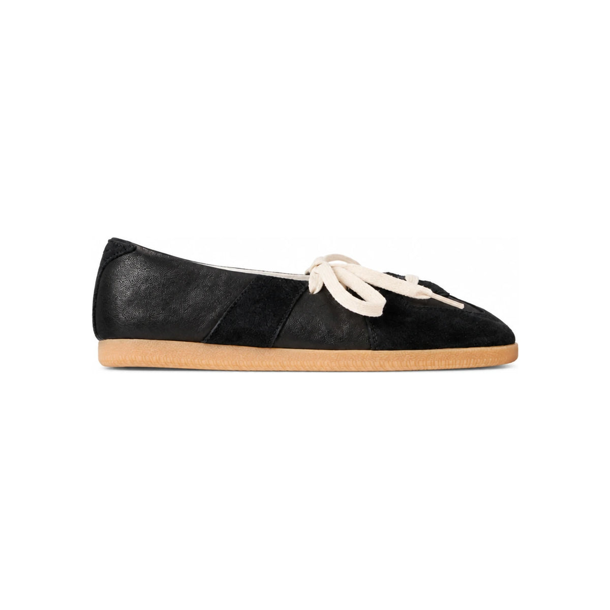 Maison Margiela Black Leather Low-Top Sneakers