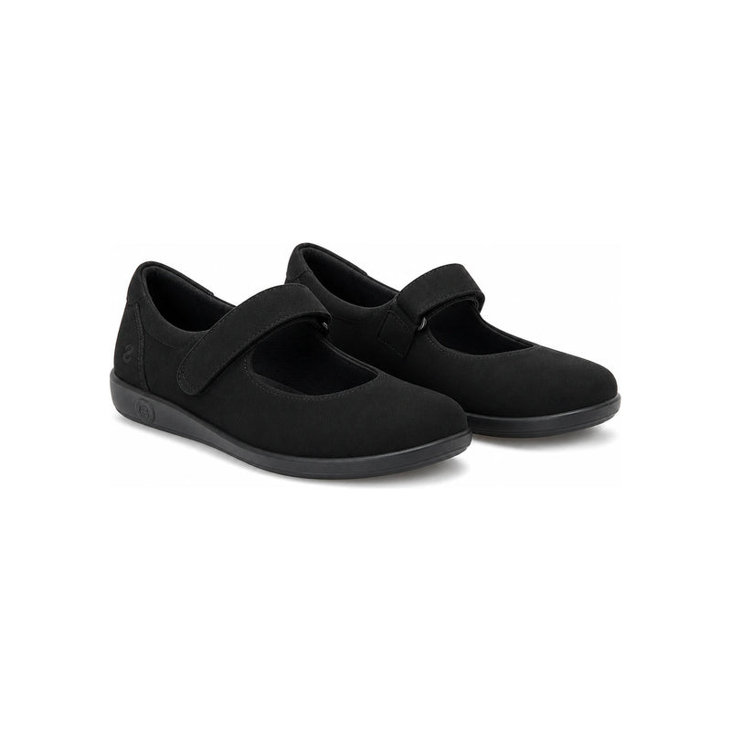 ecco Soft 20 Leather Flats Black Women’s Shoes