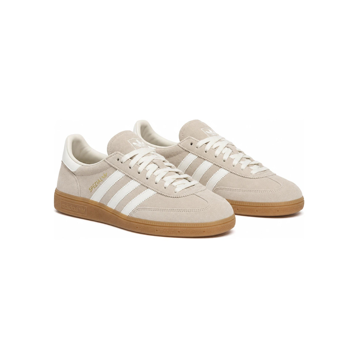 Adidas White Leather Low-Top Sneakers Women KZ6703 Khaki Three Off White Gum DOM