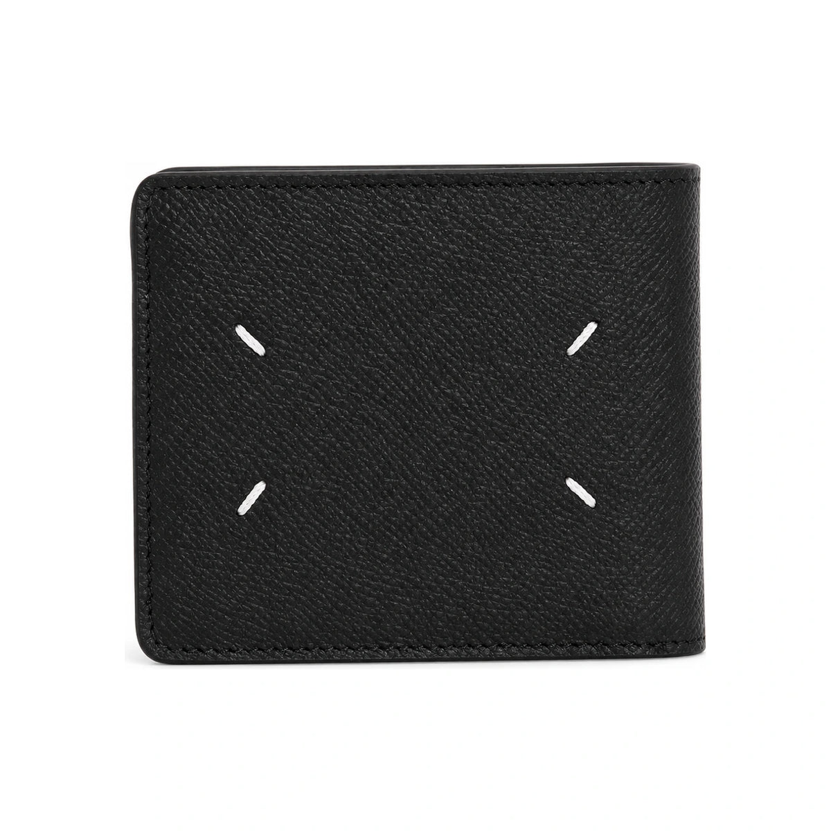 Maison Margiela Stitch Leather Bifold Wallet Black