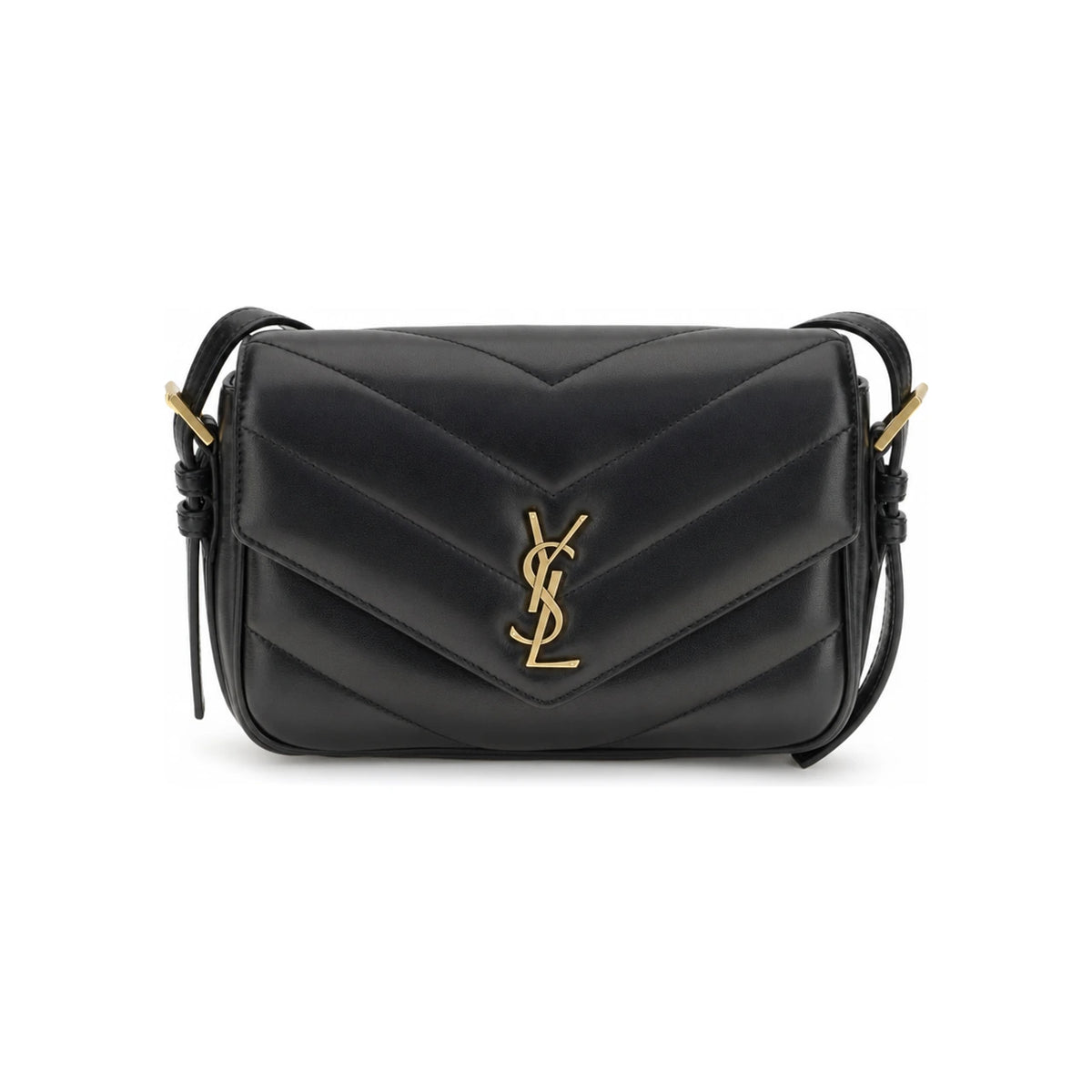 Saint Laurent Leather Shoulder Bag Black