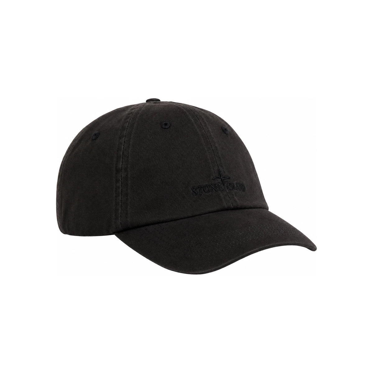 STONE ISLAND Cotton Gabardine Baseball Cap Black Men’s