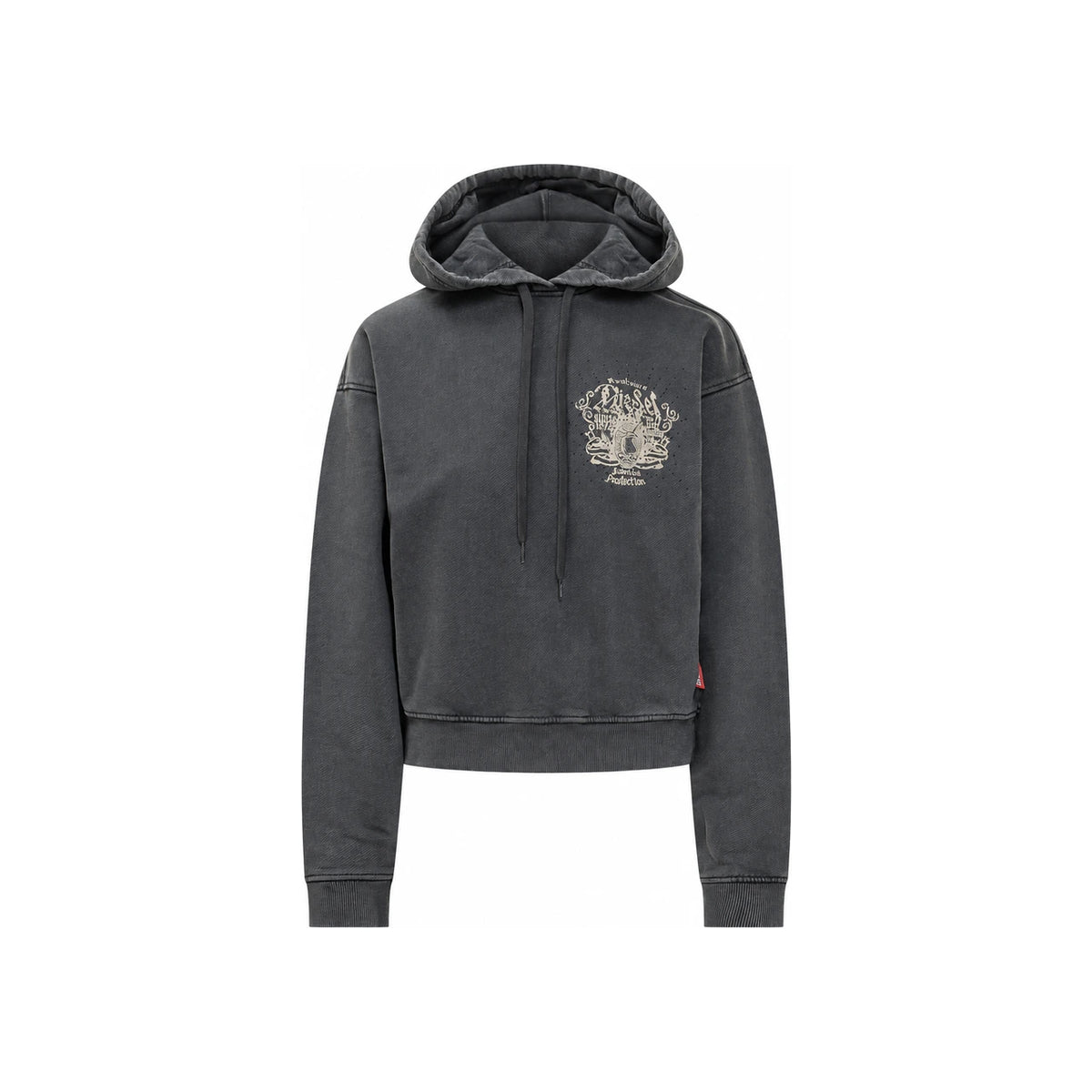 DIESEL Grey Cotton Logo Sweatshirt Women