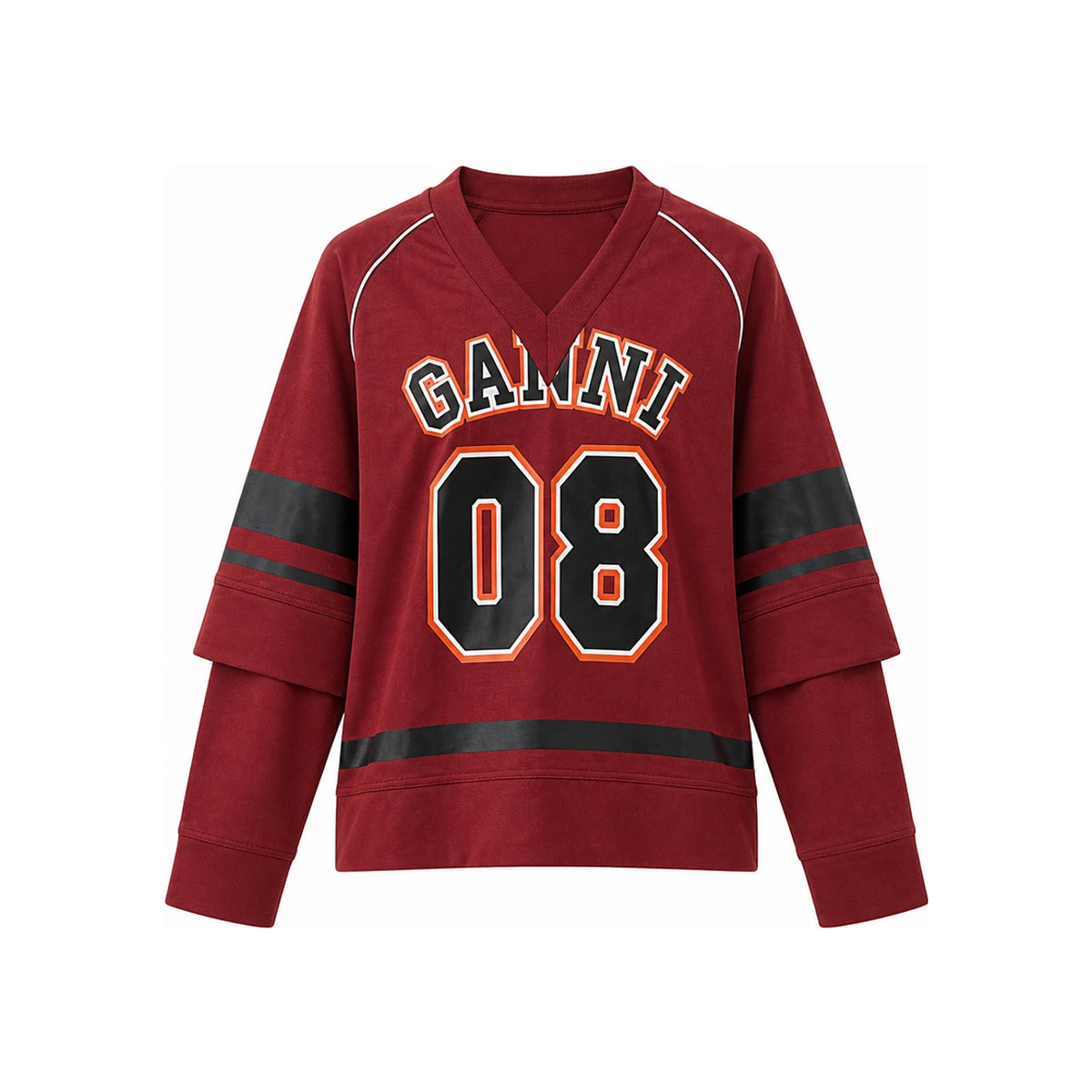 GANNI Long Sleeve Sweatshirt Top for Women A1050246 431 PORT ROYALE DOM