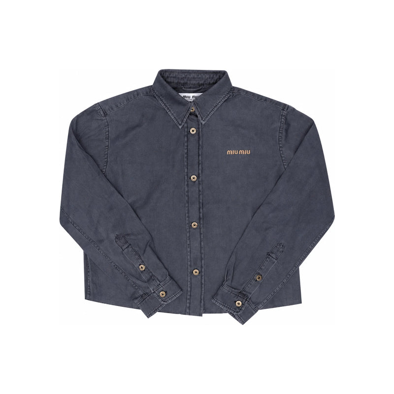 Miu Miu Chambray Shirt Women’s T-Shirt GWC131 15MP F0002