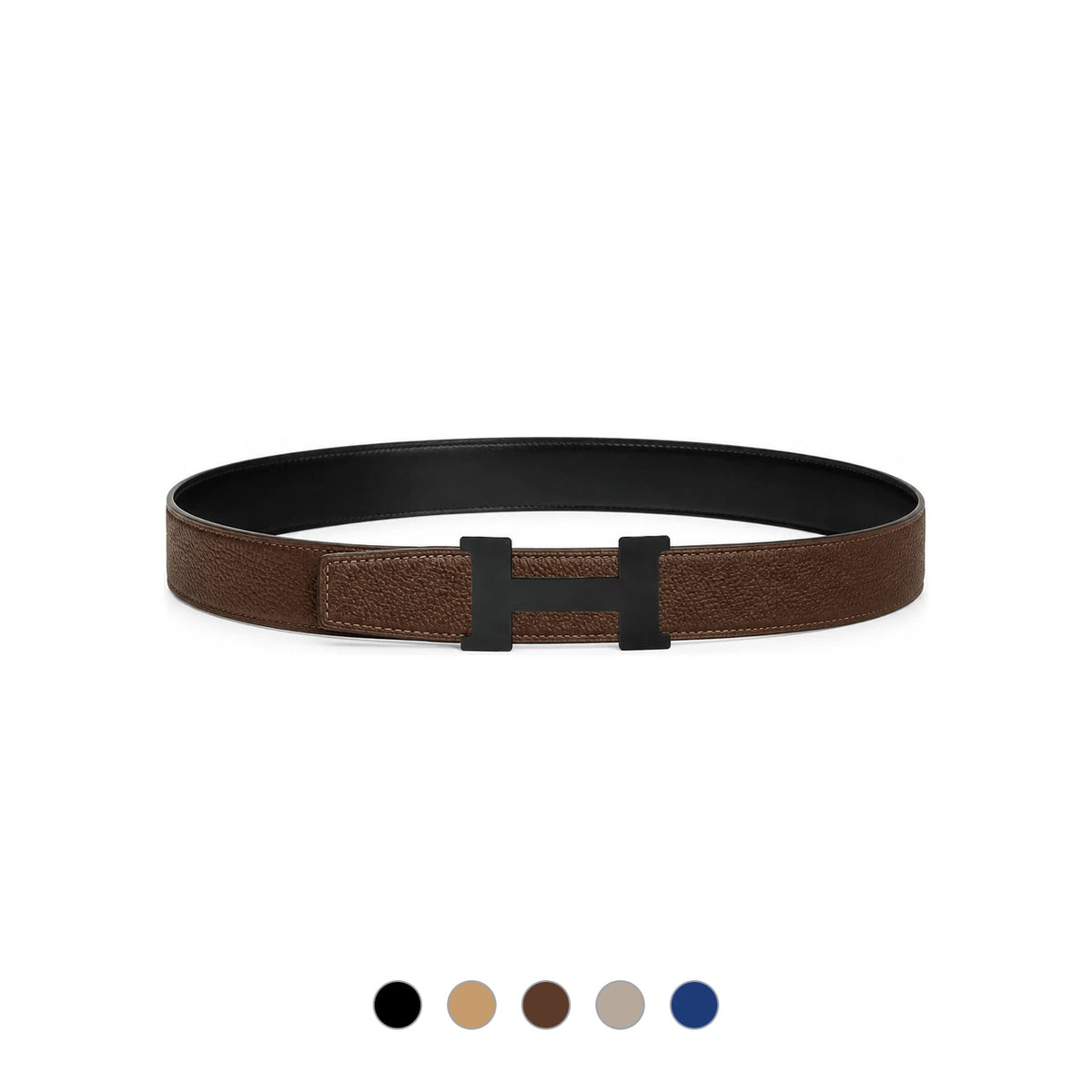 HERMES Men’s 38mm Constance H Reversible Belt Black Buckle