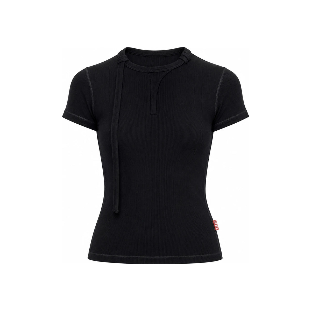DIESEL Black Short Sleeve Cotton T-Shirt