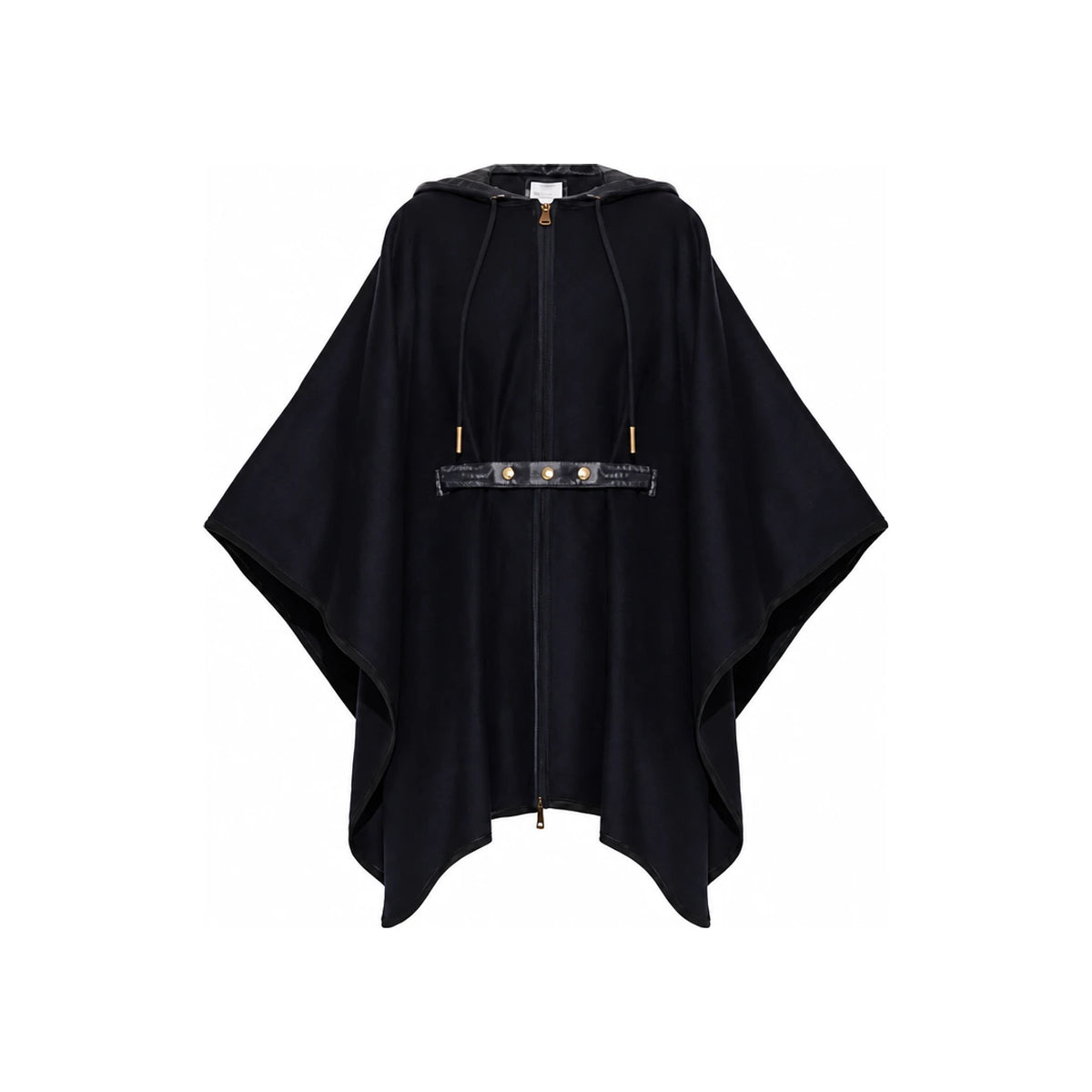 Moncler Navy Wool-Blend Cape Vest