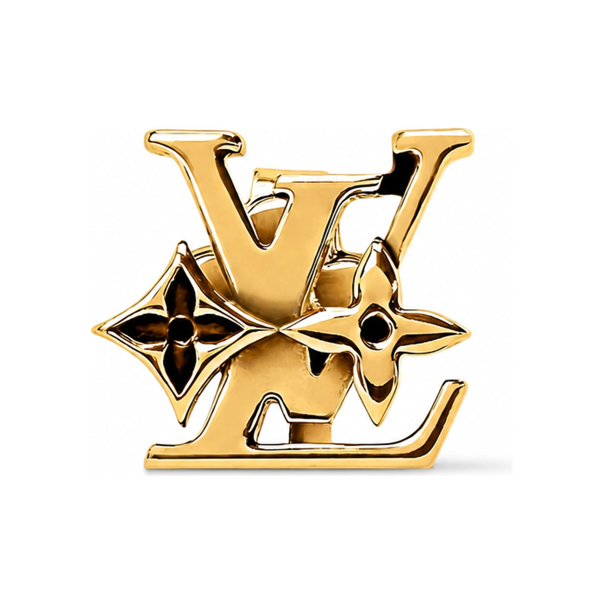Louis Vuitton Monogram Low Earrings Gold-Tone 1cm Men’s Jewelry M03830