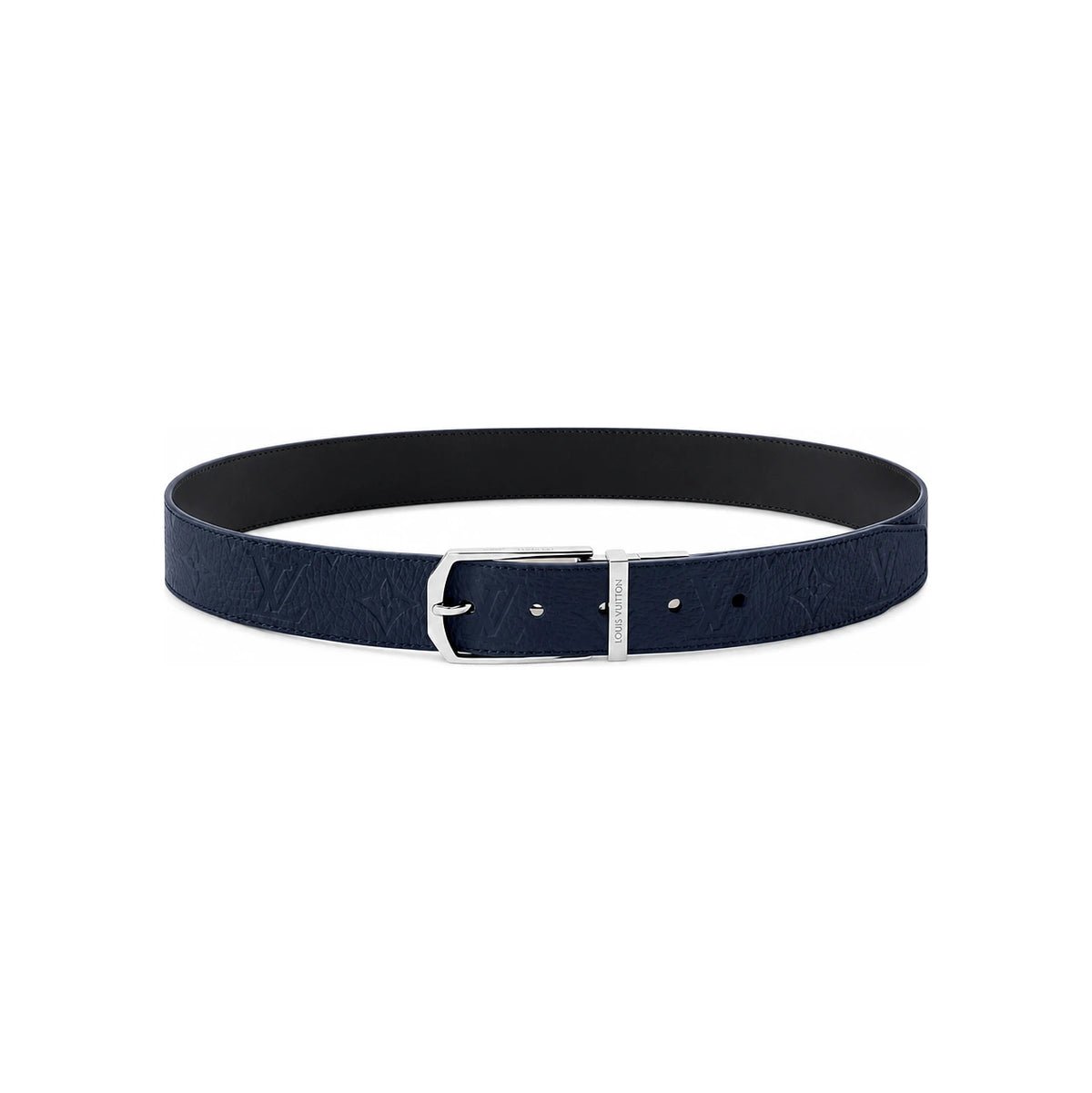 Louis Vuitton Slender Taurillon Monogram 35mm Reversible Belt Navy/Black M4725