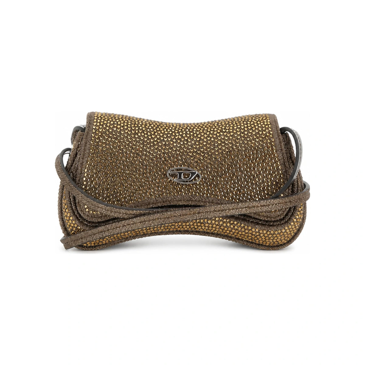 DIESEL Brown Leather Shoulder Bag