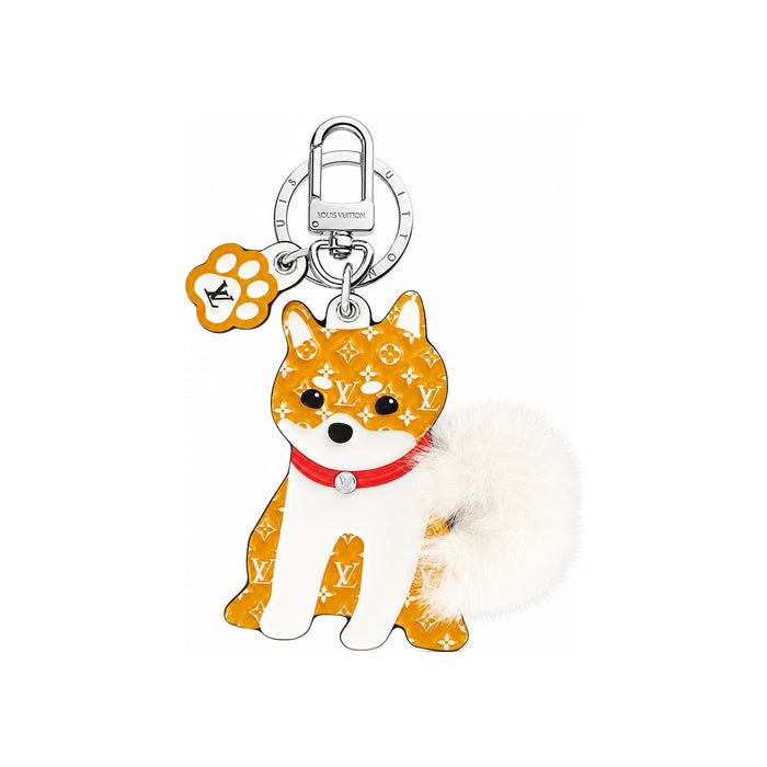 Louis Vuitton Beige LV Dog Key Holder Bag Charm Accessory M01199