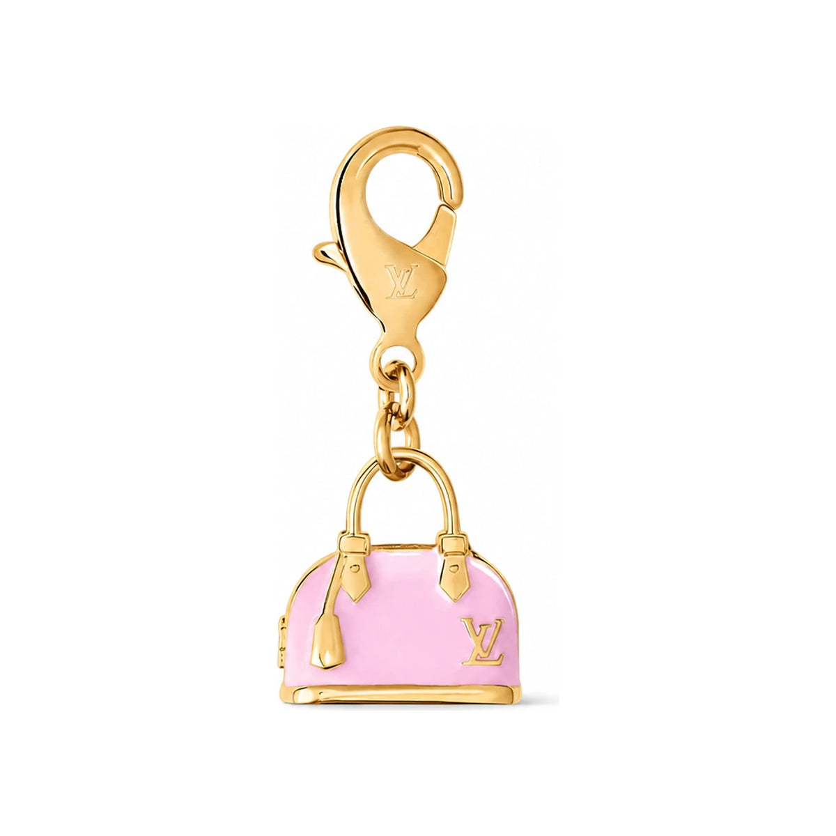 Louis Vuitton Mini Alma LV Charm Pink Keyring M03951