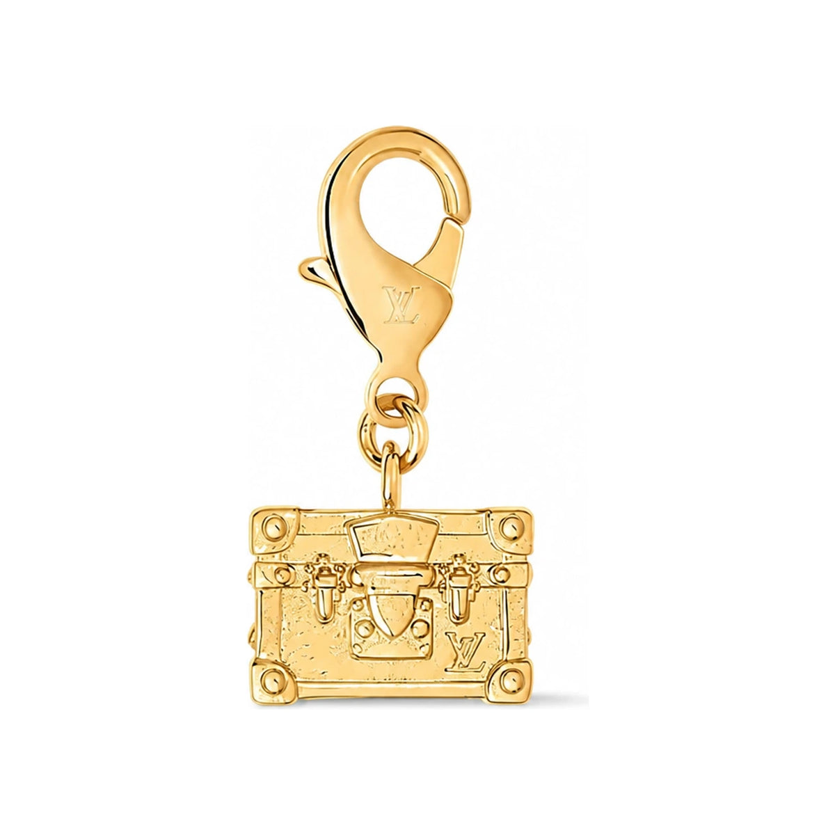 Louis Vuitton Gold-Tone LV Charm Metal Key Ring Accessory M03949
