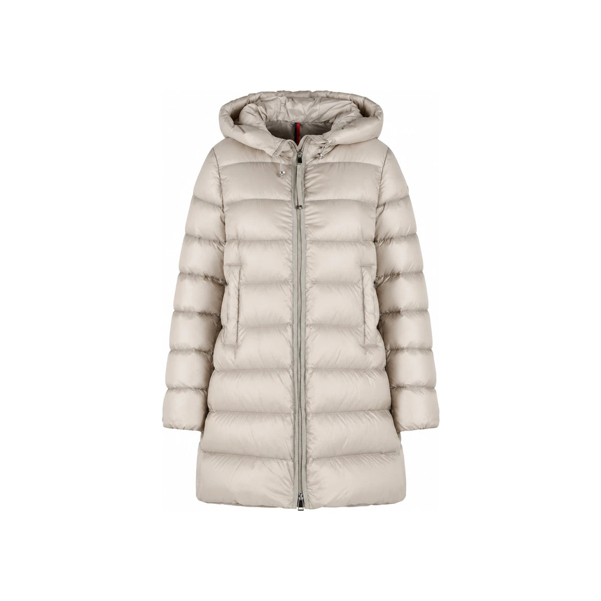 Moncler Beige Suyenne Hooded Long Down Puffer Jacket Women
