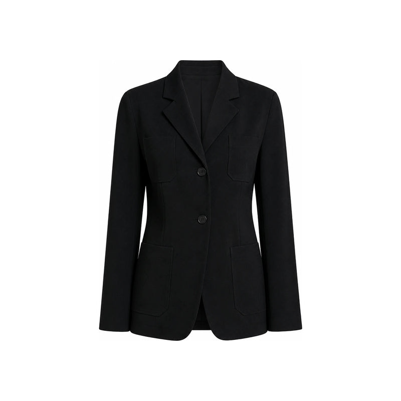 Toteme Slim Viscose-Blend Blazer Jacket Women Black 3011 274