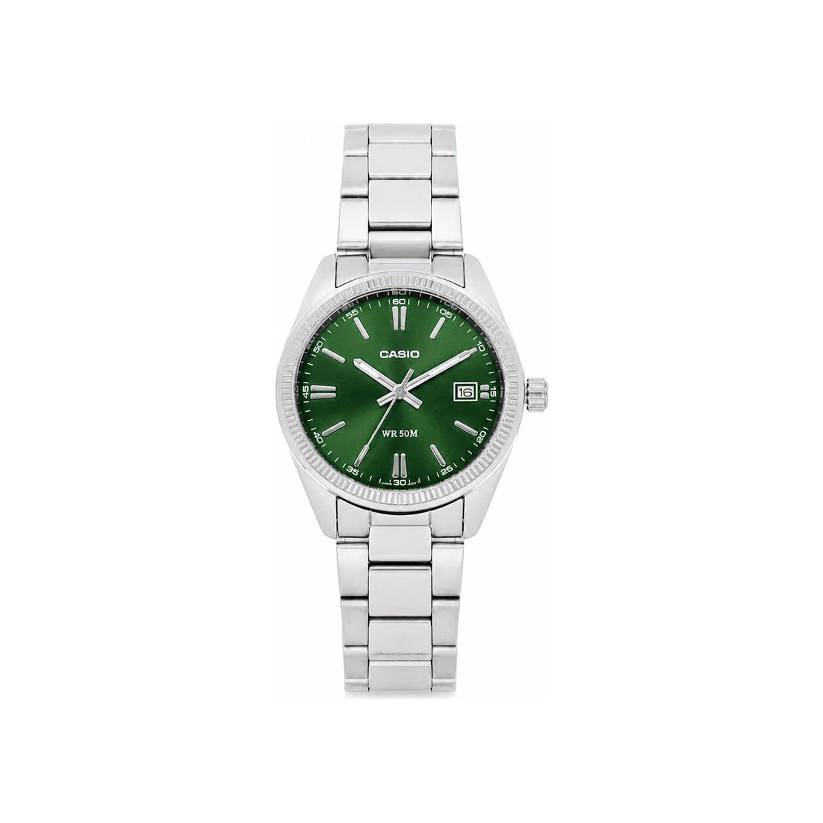 Casio Silver Analog Metal Watch for Students and Exams Men’s UTP 1302PD 3A1VDF