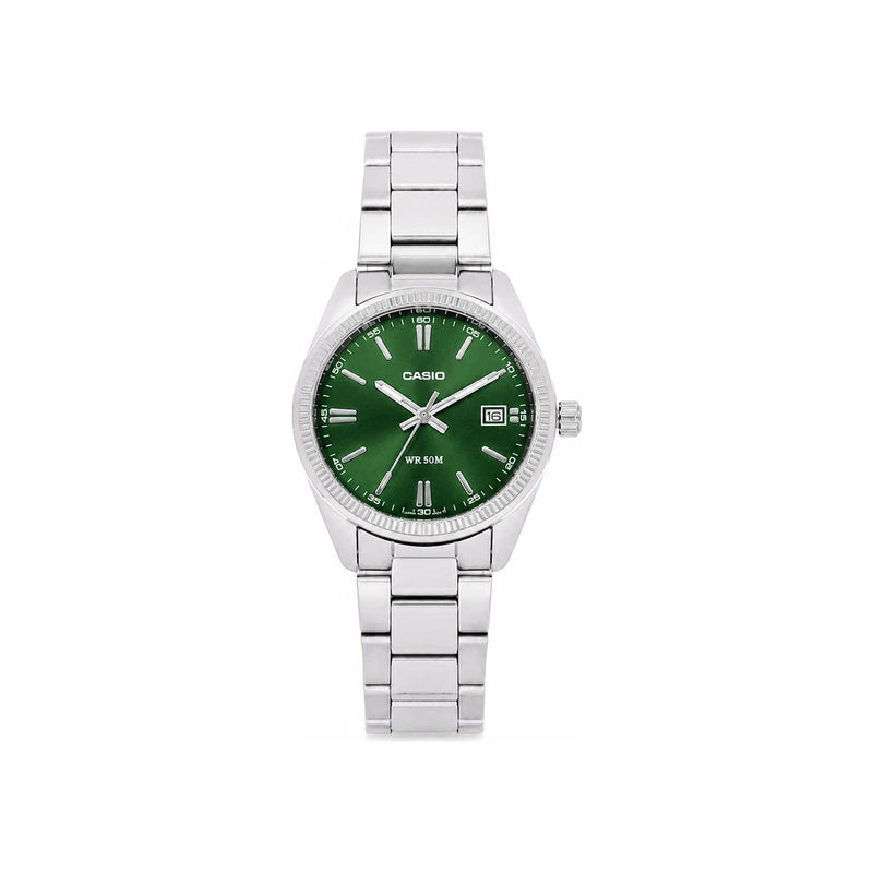 Casio Silver Analog Metal Watch for Students and Exams Men’s UTP 1302PD 3A1VDF