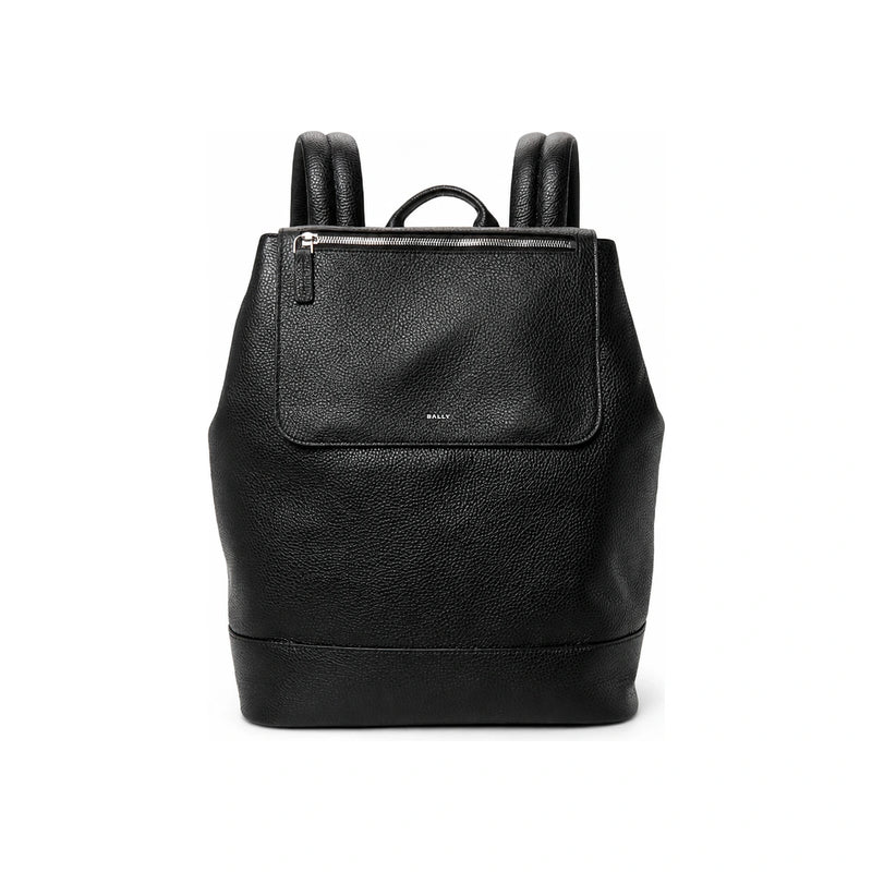 BALLY Black Leather York Backpack Men’s