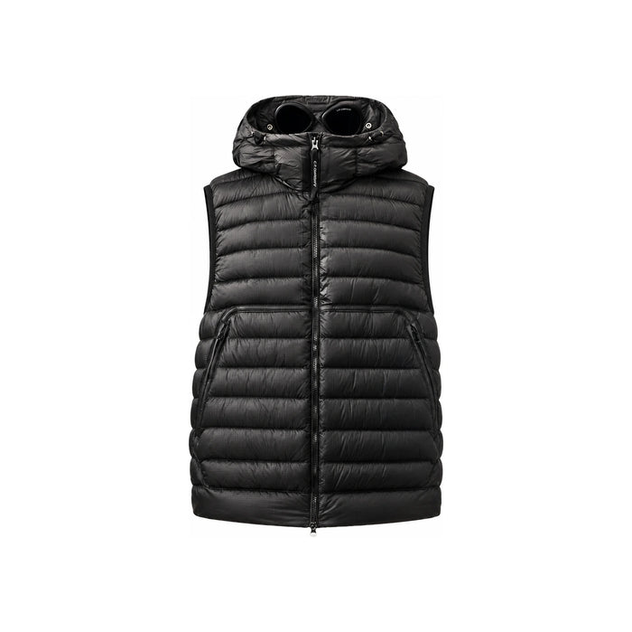 CP Company Men’s Padded Vest Black Nylon Zip Jacket