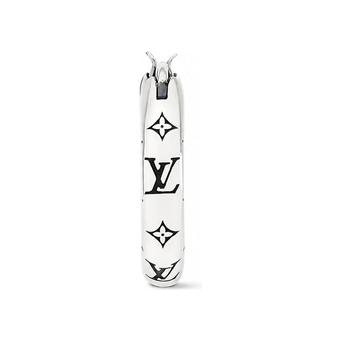 Louis Vuitton LV Bambou Single Hoop Earring 16mm Diameter M03304