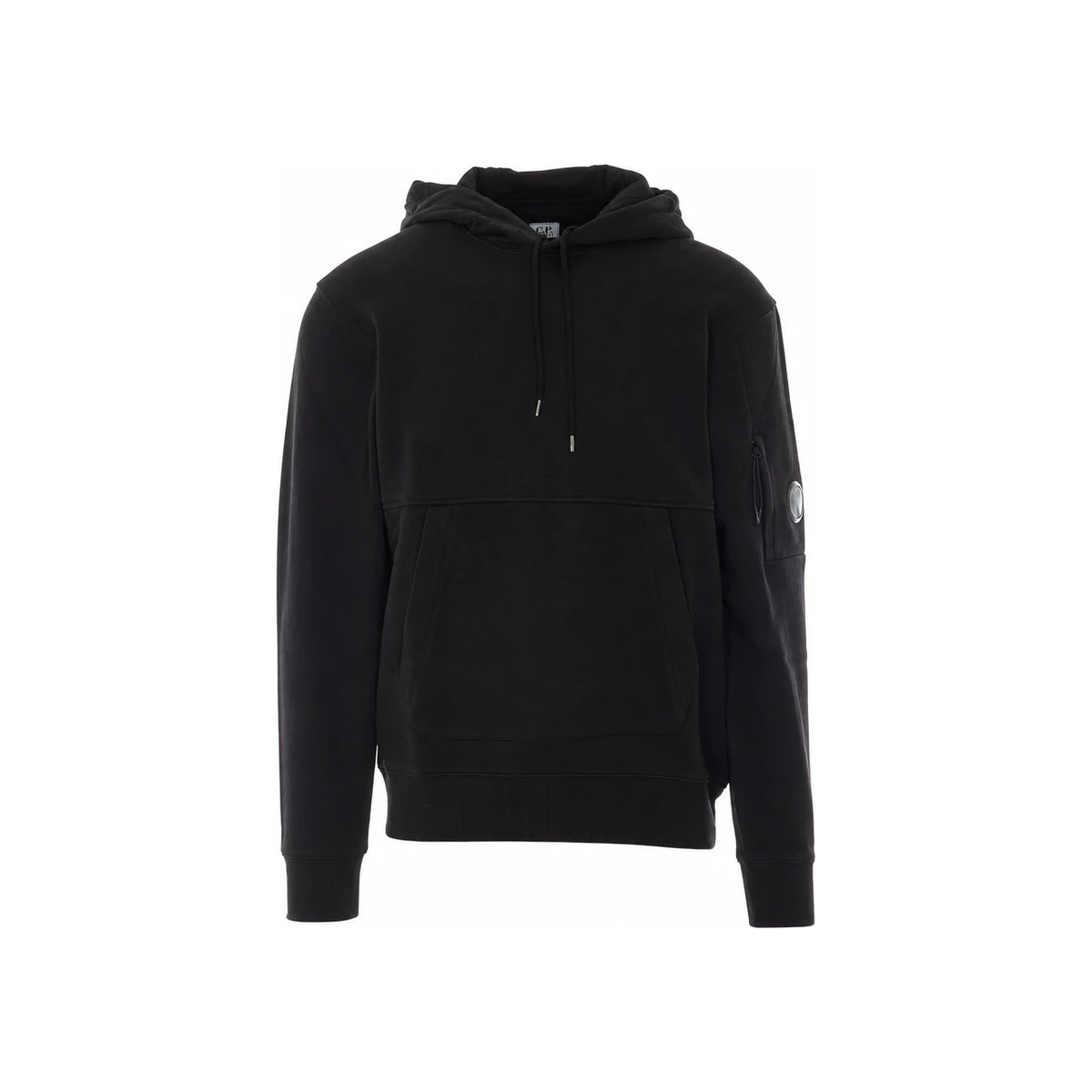 CP Company Black Diagonal Raised Fleece Hoodie
