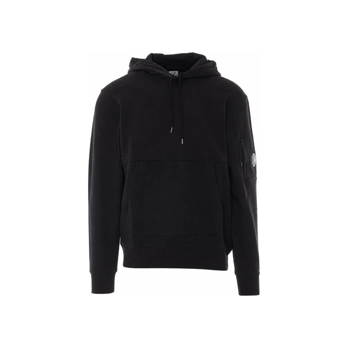 CP Company Black Diagonal Raised Fleece Hoodie