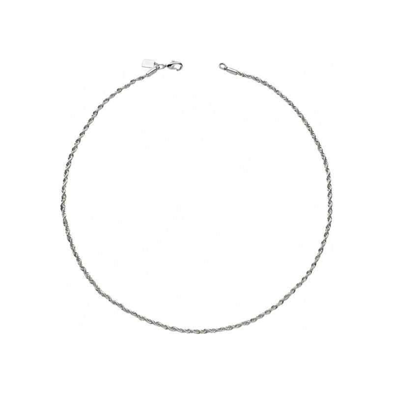 CRYSTAL HAZE Silver Rope Chain Necklace