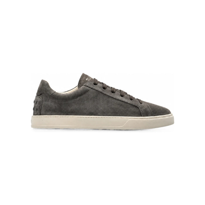 Tods Dark Brown Leather Low-Top Sneakers for Men