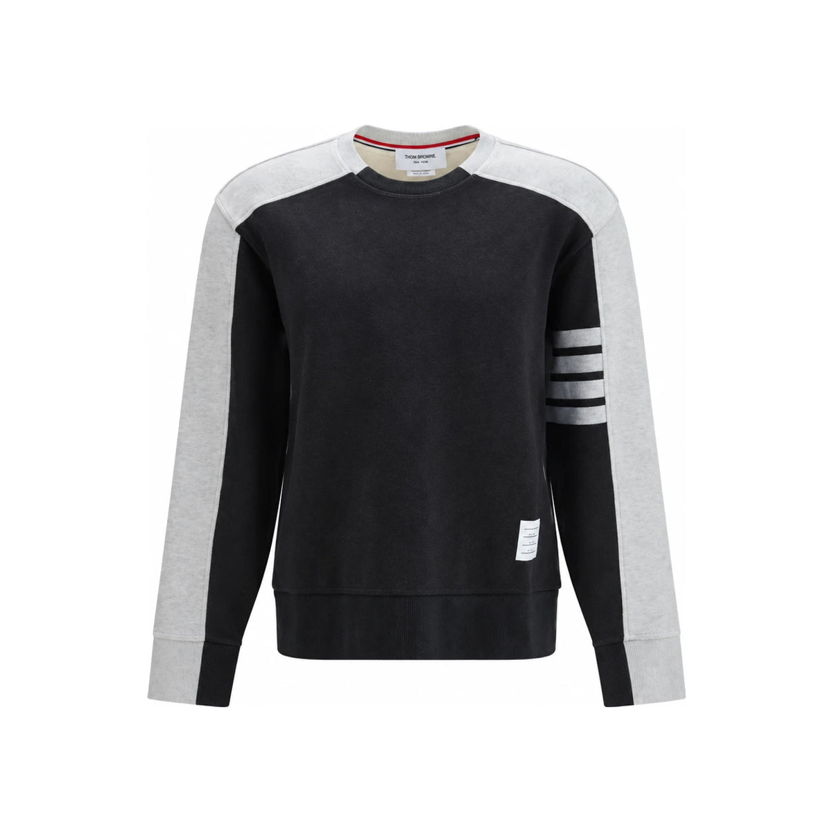 THOM BROWNE Gray Cotton Crewneck Sweatshirt Men’s