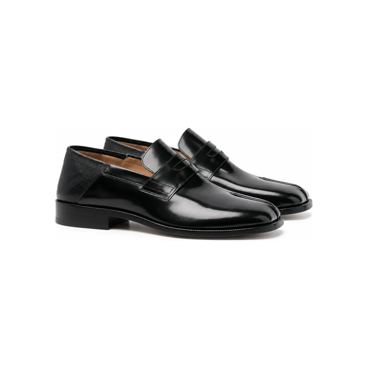 Maison Margiela Black Leather Loafers