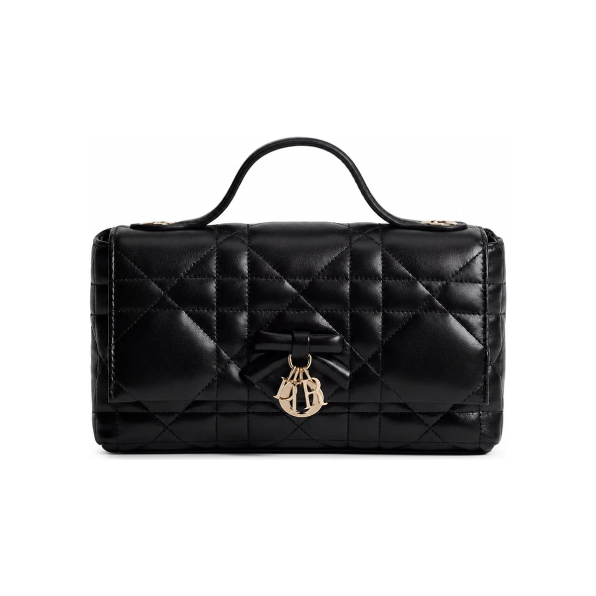 DIOR My Tender Dior Black Macro Cannage Lambskin Mini Top Handle S0987OGYD M900