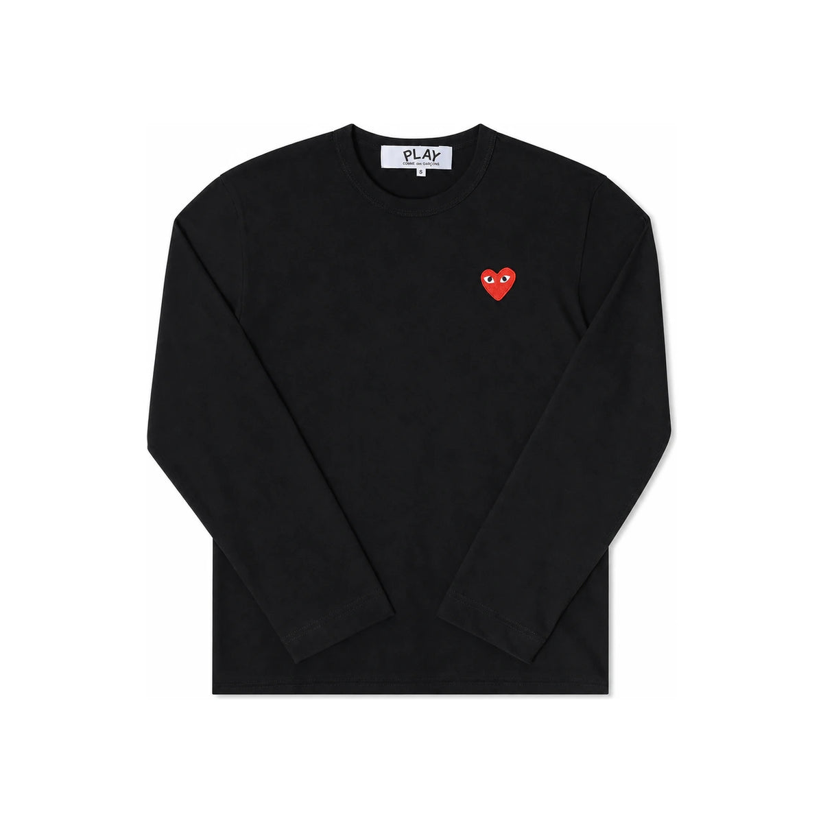Comme des Garcons Red Heart Patch Long Sleeve T-Shirt Men