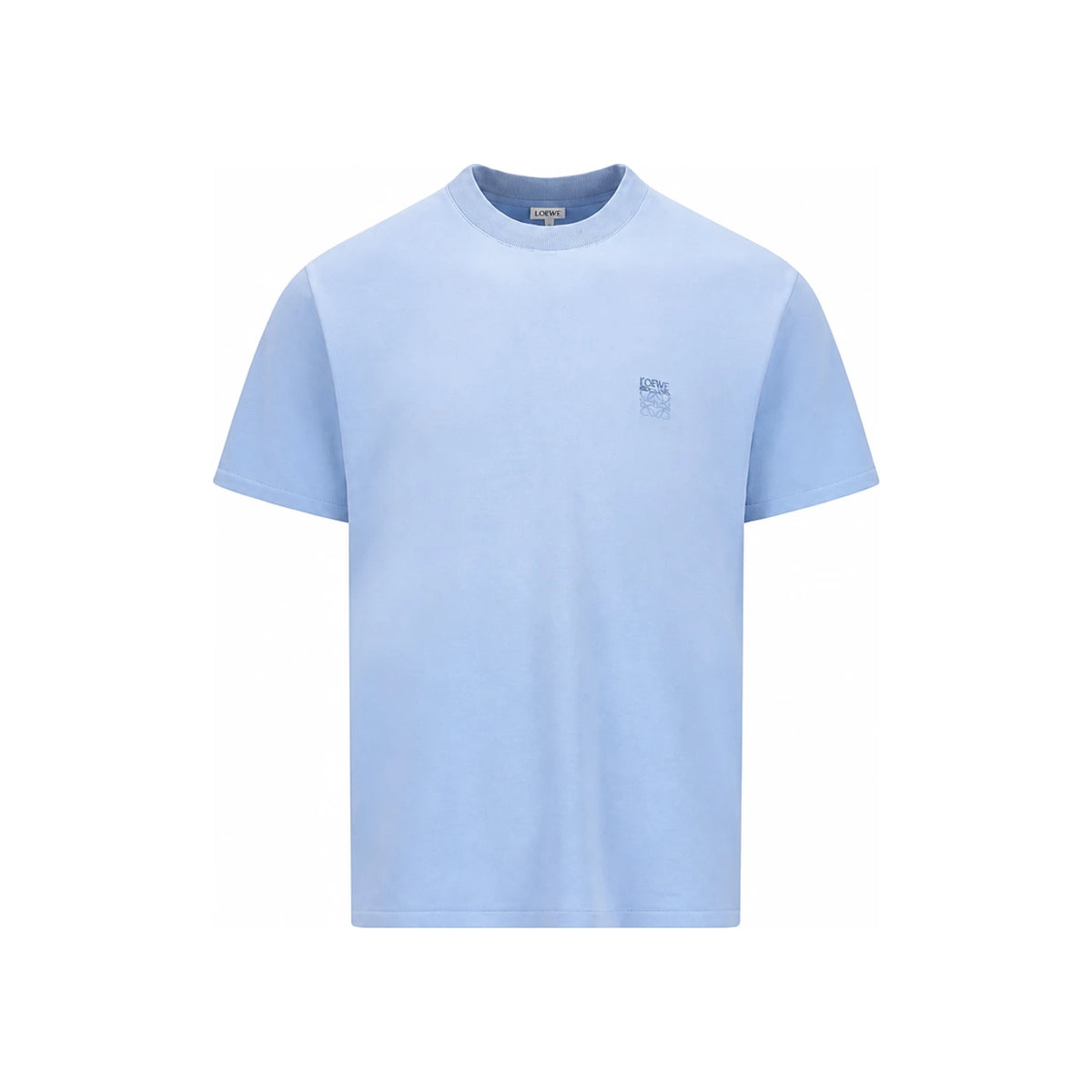 LOEWE Regular Fit Blue Cotton T-Shirt
