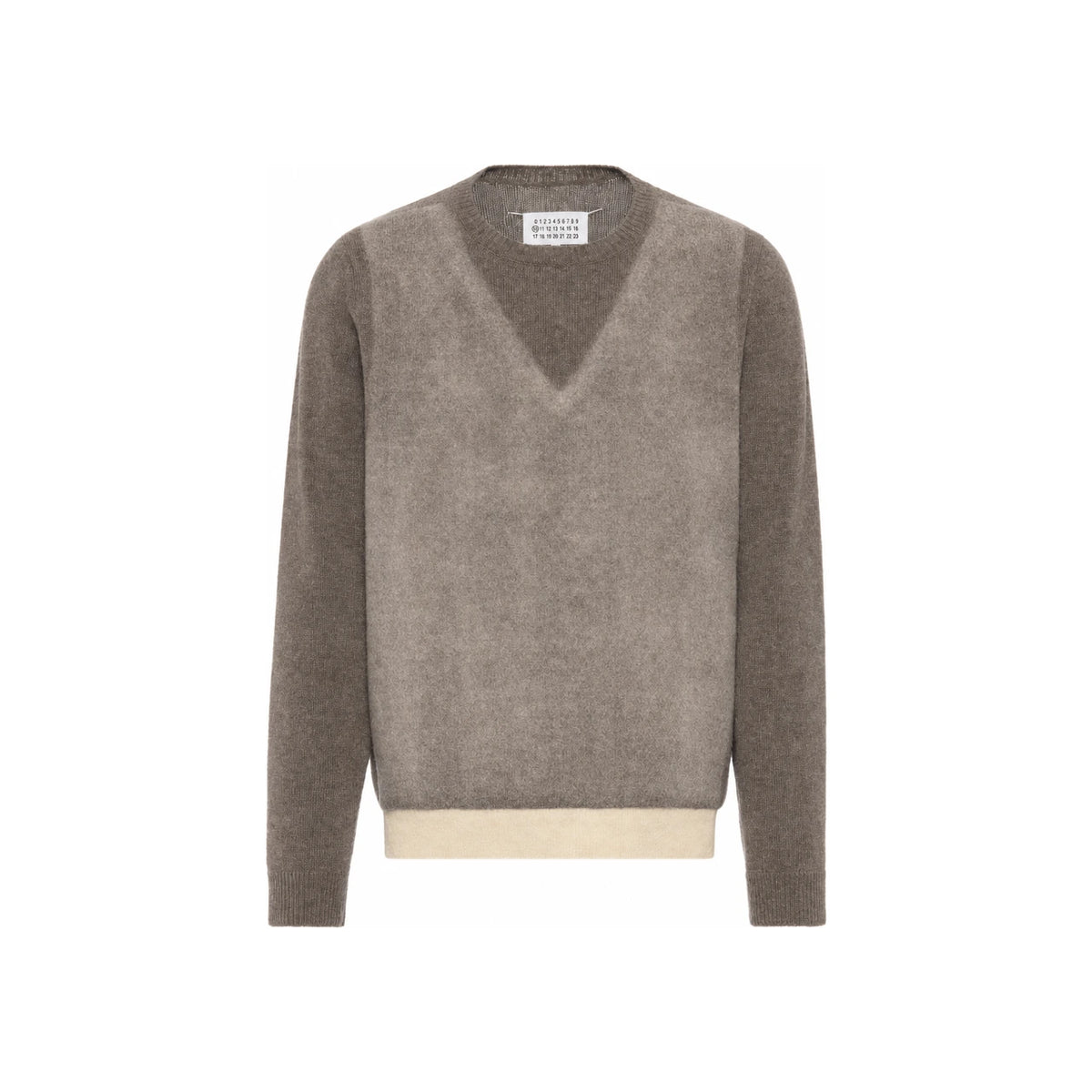 Maison Margiela V-Neck Knit Sweater Navy Wool Men