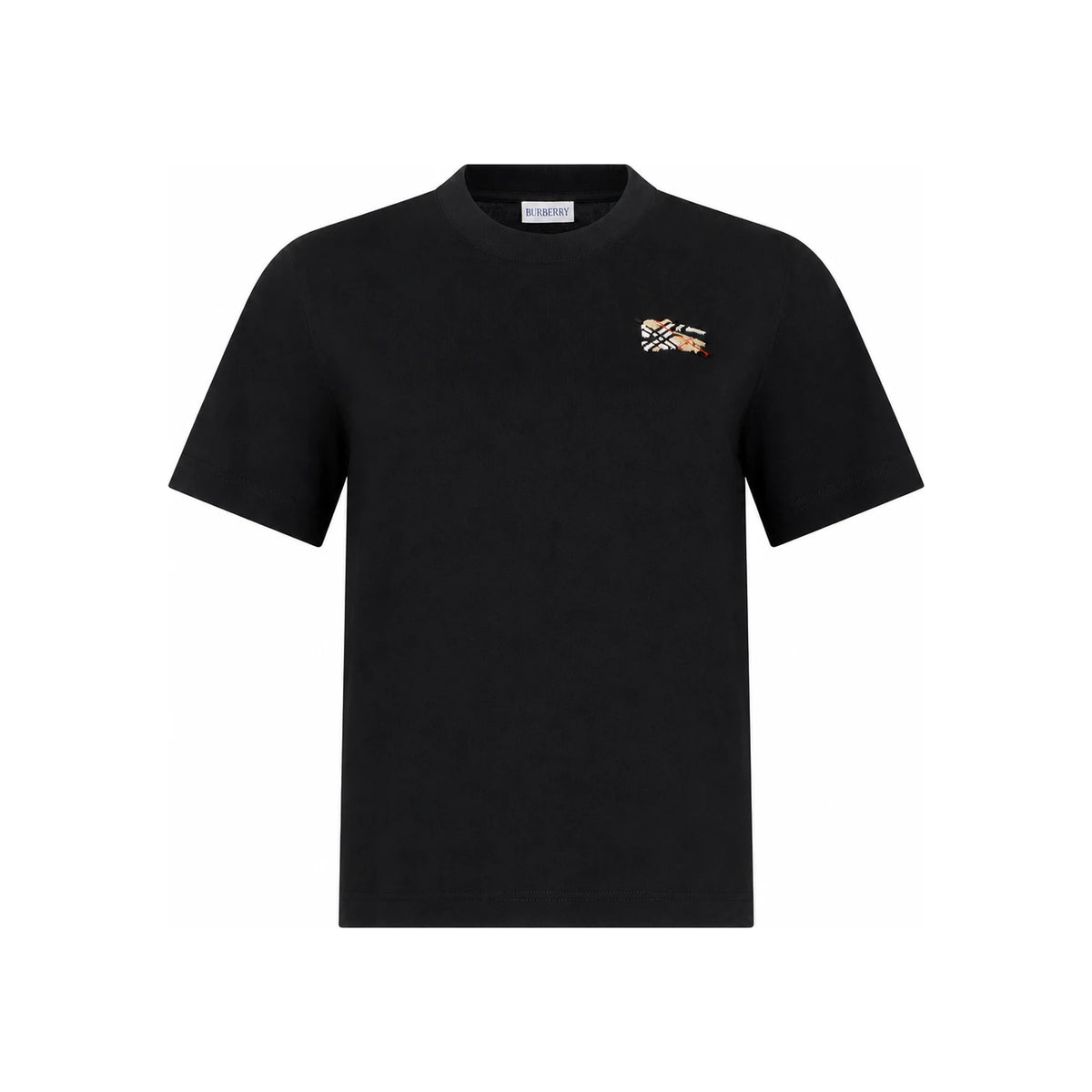 BURBERRY Black Cotton Short Sleeve T-Shirt