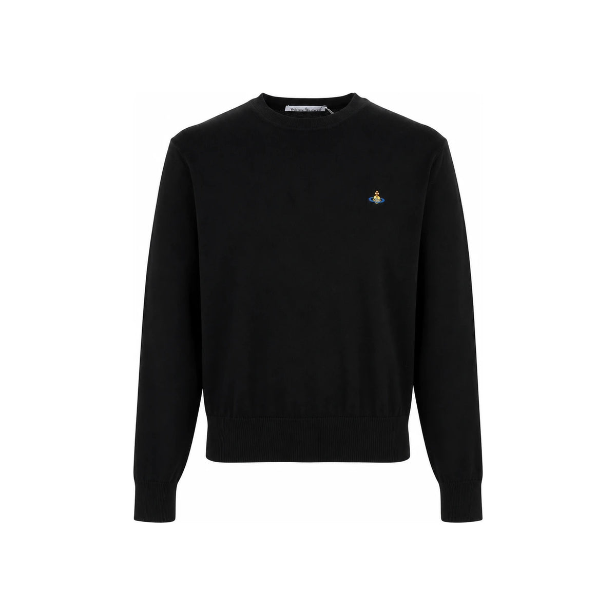 Vivienne Westwood Alex Black Wool Crewneck Knit Sweater Man