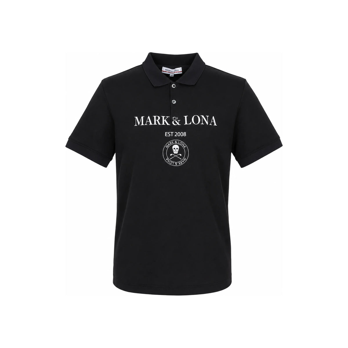 MARK&LONA Black Golf Polo Short Sleeve T-Shirt for Men