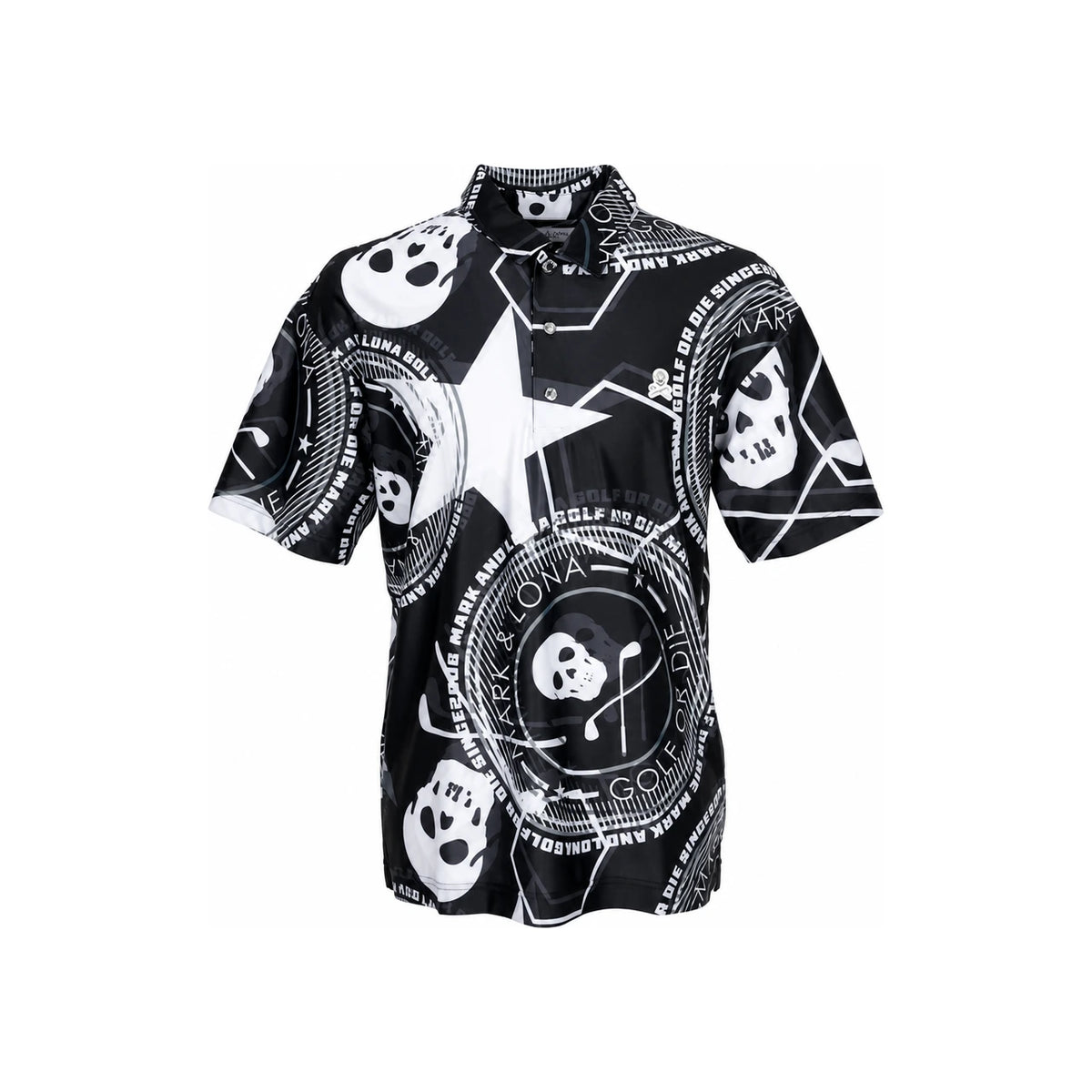 MARK&LONA Men’s Golf Polo Short Sleeve T-Shirt Black