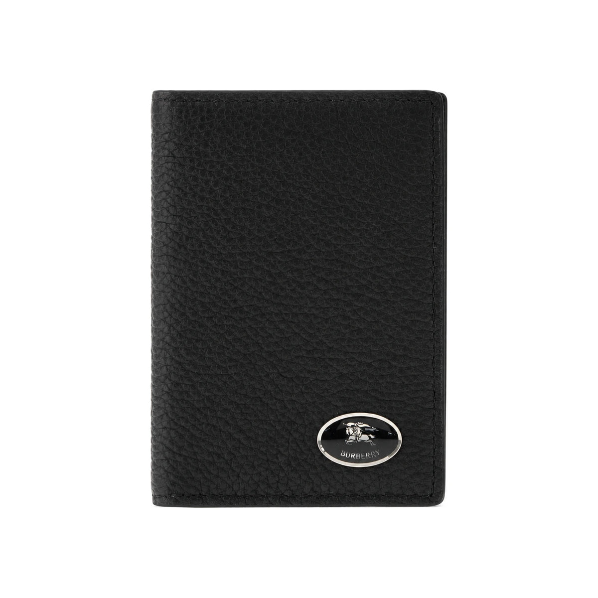 BURBERRY Black Leather Card Holder Wallet