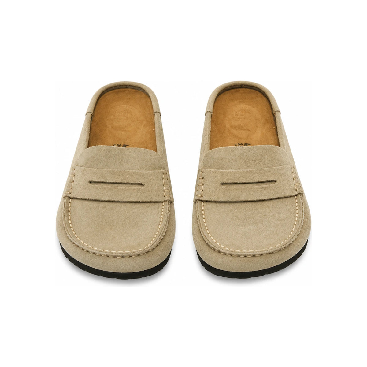 Birkenstock Naples Wrapped Suede Narrow Fit Mule Taupe Sandals