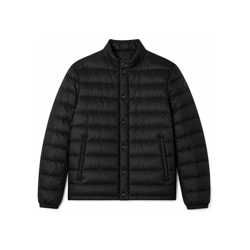 Moncler Black Lightweight Down Puffer Jacket with Logo Patch 1A00023 597YG 999