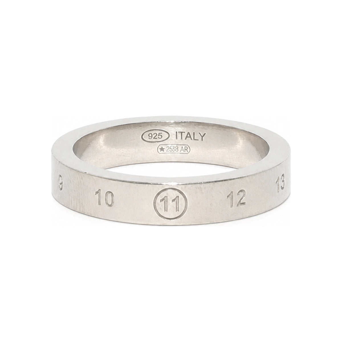 Maison Margiela Silver Numeric Engraved Ring Unisex