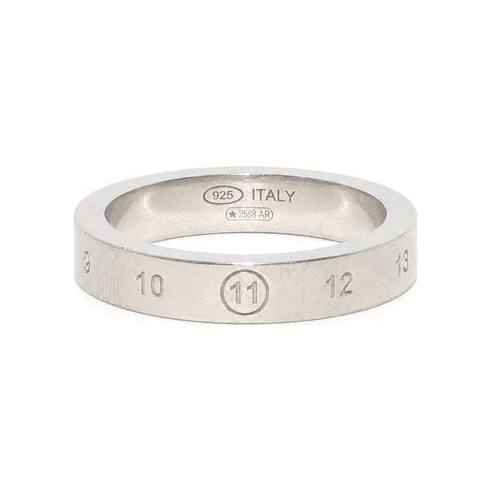 Maison Margiela Silver Numeric Engraved Ring Unisex