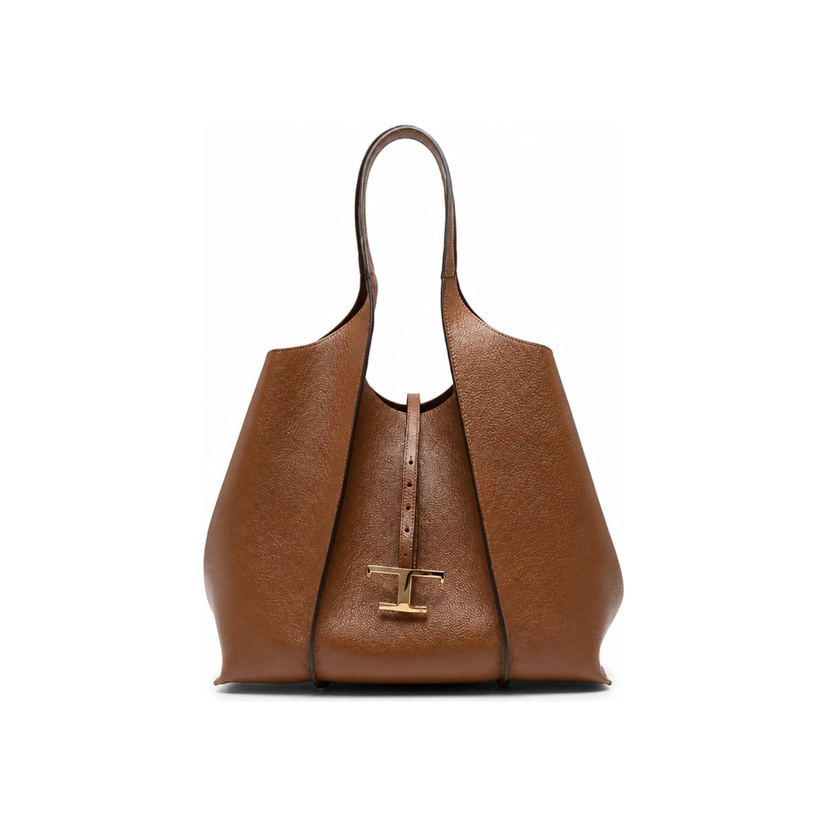 Tods T Timeless Medium Shopper Tote Bag Brown Leather