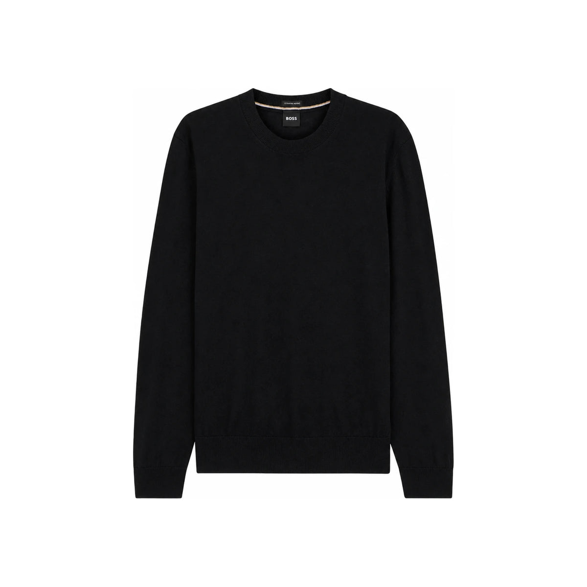 HUGO BOSS Gray Round Neck Knit Sweater for Men