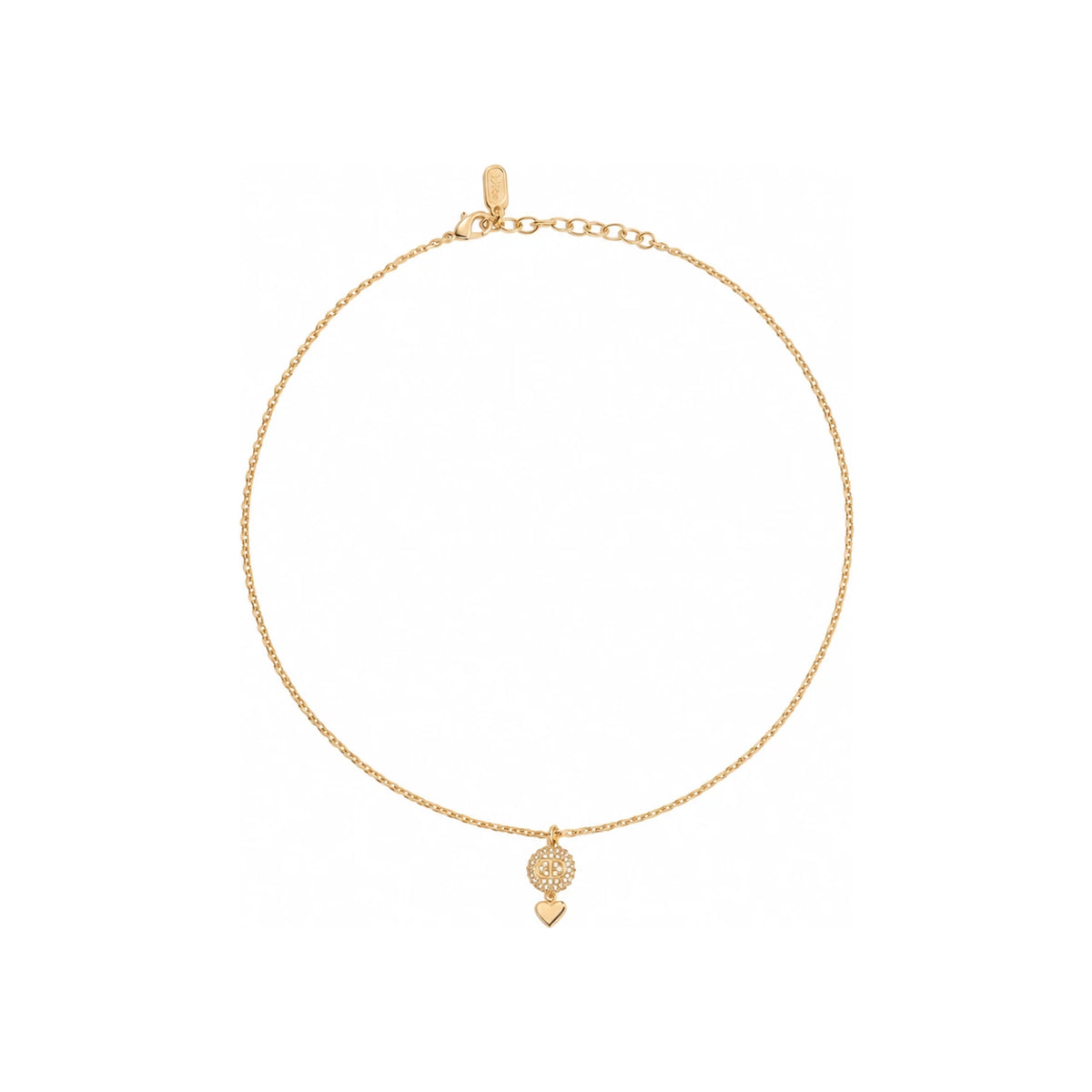 DIOR CD Disco Crystal Gold-Finish Metal Necklace N3847WOMCY D319