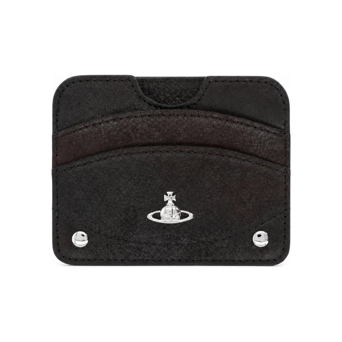 Vivienne Westwood Half Moon Leather Card Holder Black